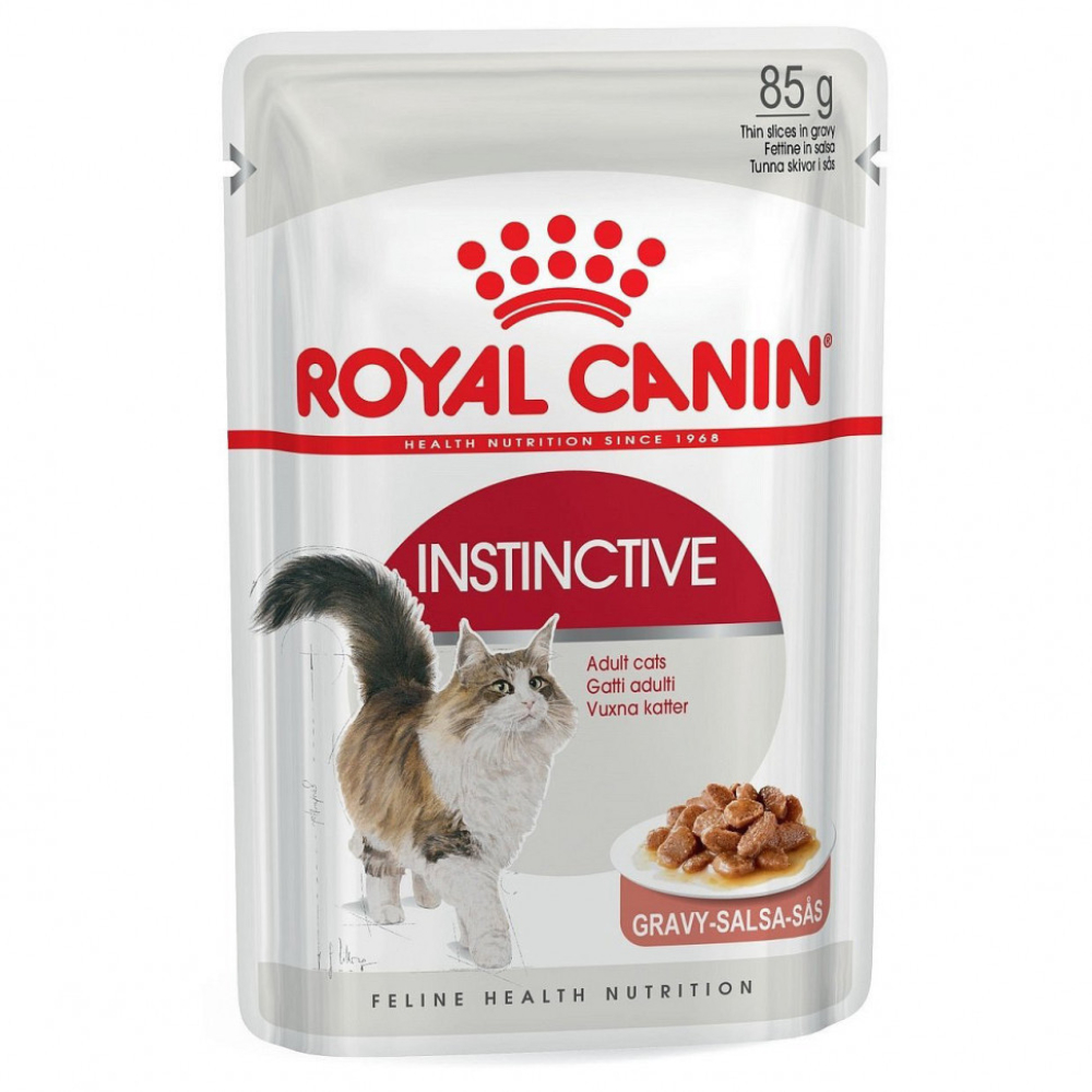 Влажный корм для кошек Royal Canin Instinctive с мясом в соусе, пауч, 85 г