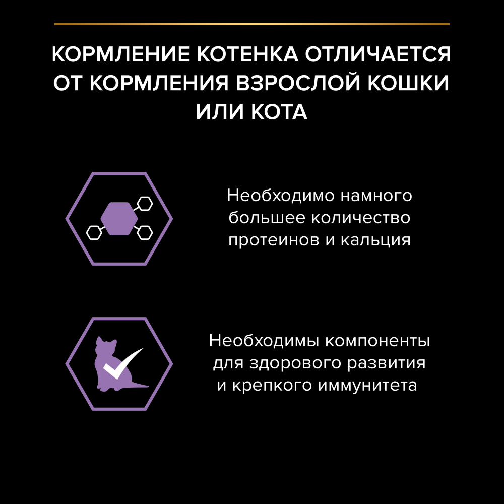 Влажный корм для котят Pro Plan с говядиной, в соусе, пауч, 85 г