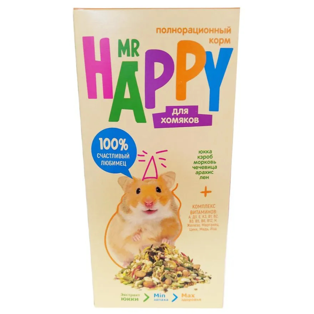 Корм для хомяков Mr. Happy, полнорационный корм, 400 г