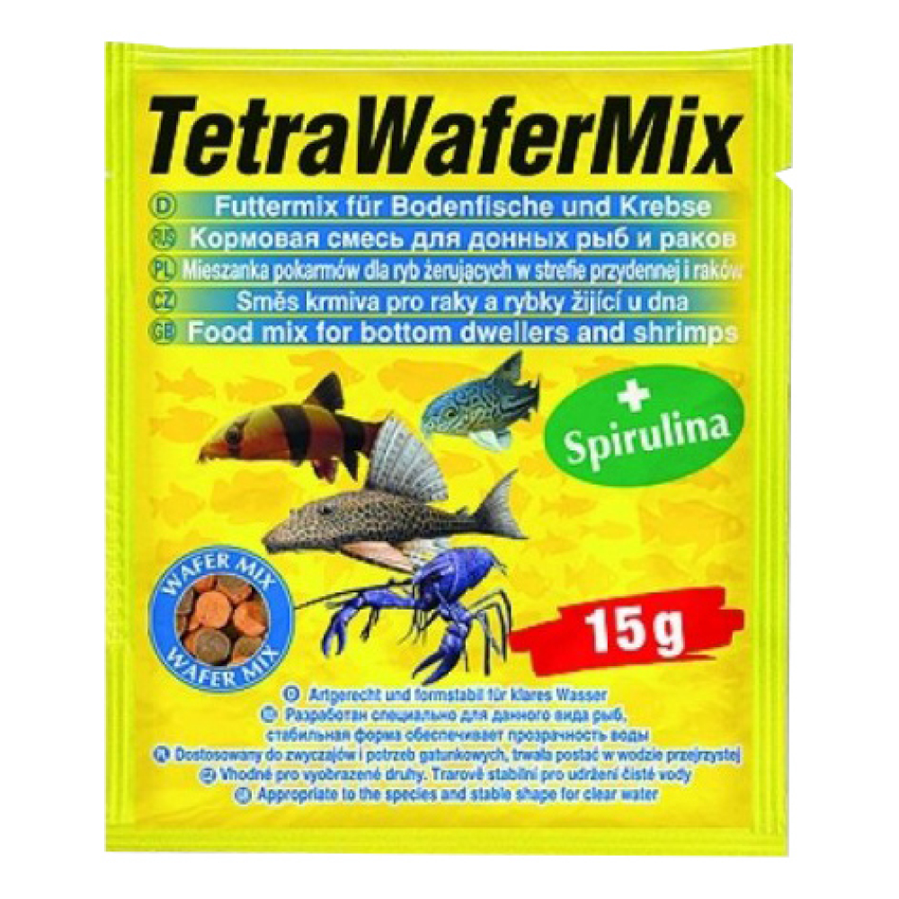 Корм для рыб Tetra Wafer Mix, для донных рыб, чипсы, 15 г