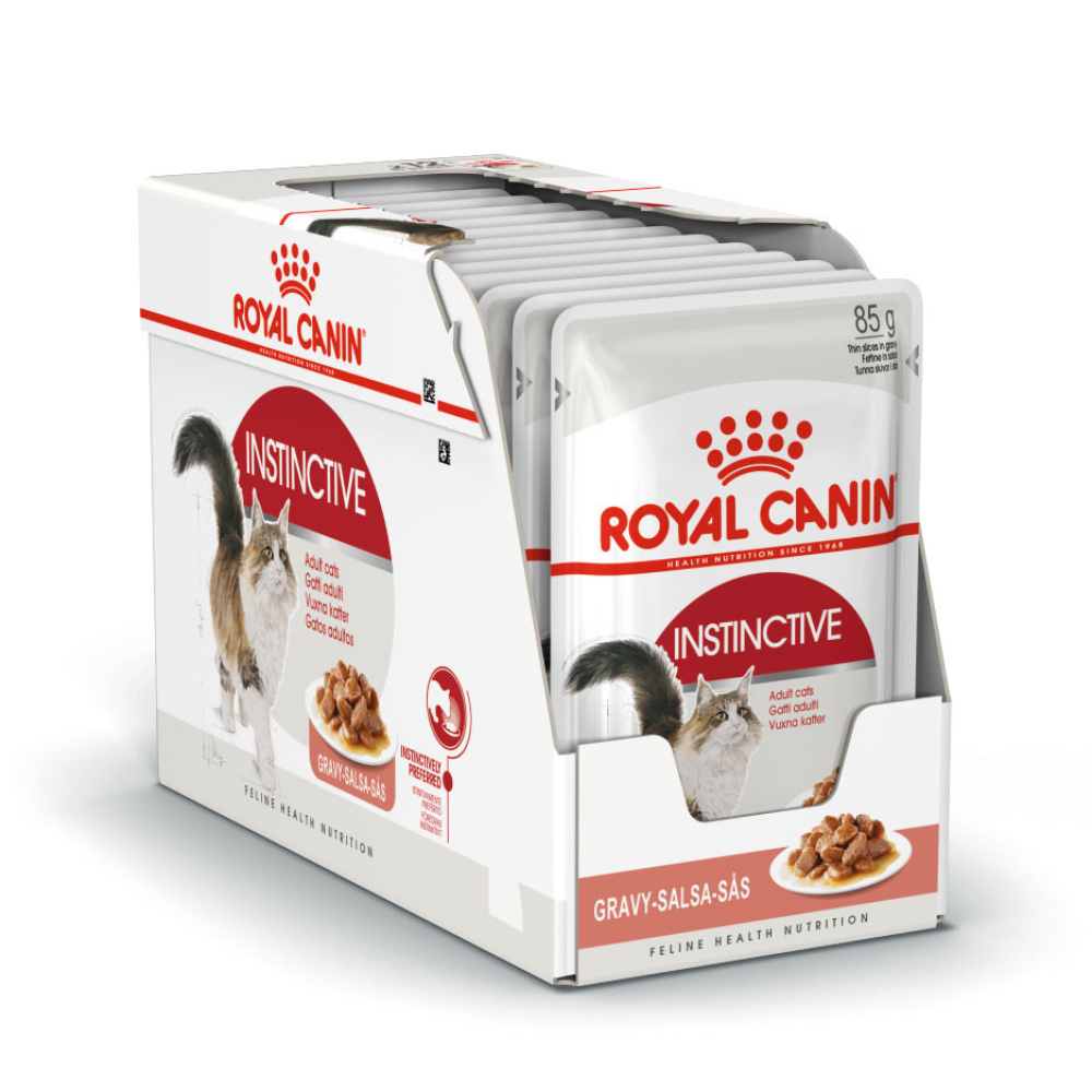 Влажный корм для кошек Royal Canin Instinctive с мясом в соусе, пауч, 85 г