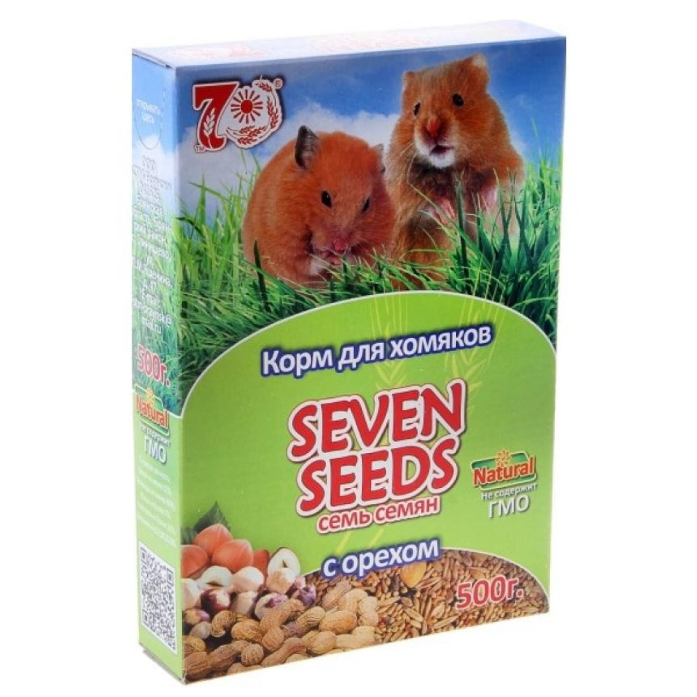 Корм для хомяков Seven Seeds (7 семян), с орехом, 500 г