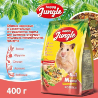 Корм для хомяков Happy Jungle, основной рацион, 400 г