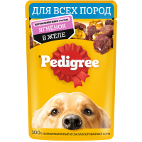 Влажный корм для собак Pedigree, со вкусом ягненка, в желе, пауч, 85 г