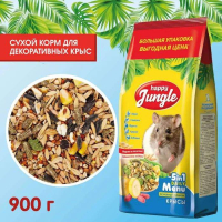 Корм для крыс Happy Jungle, основной рацион, 900 г