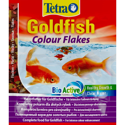 Корм для рыбок Tetra Goldfish Colour, для золотых рыбок, для улучшения окраса, хлопья, 12 г